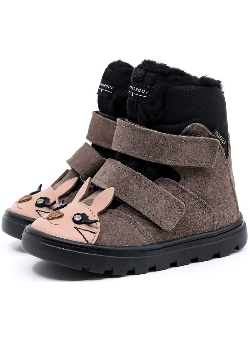 Wodoodporne Śniegowce MRUGAŁA Mali Bunny Grey 7151/5 84