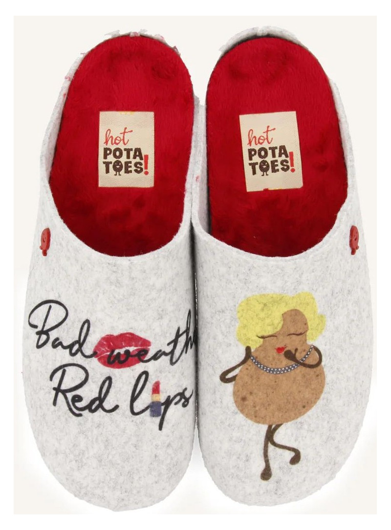 Kapcie z Ziemniakiem HOT POTATOES By Gioseppo 64627 Grey