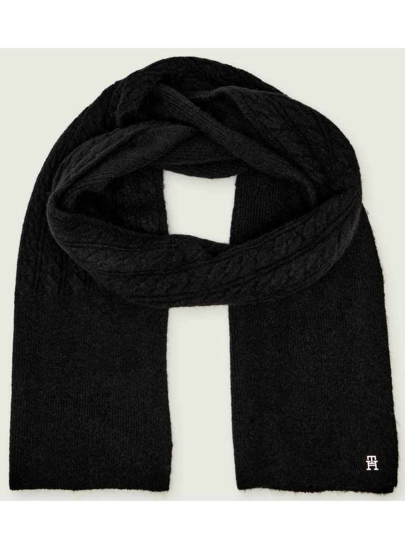 Szalik TOMMY HILFIGER Chic Cable Knit Fluffy AW0AW17788 BDS