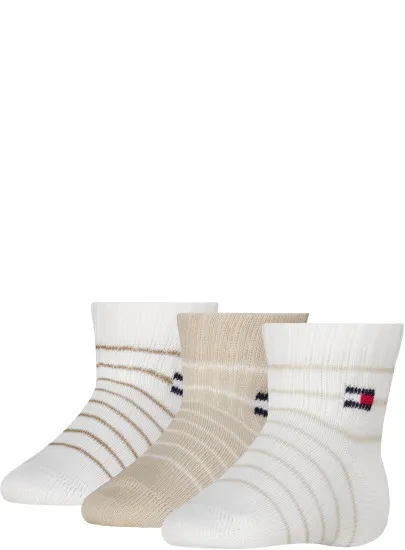 Zestaw Skarpetki Niemowlęce TOMMY HILFIGER 701238521 003 Th Baby Sock 3P Giftbox