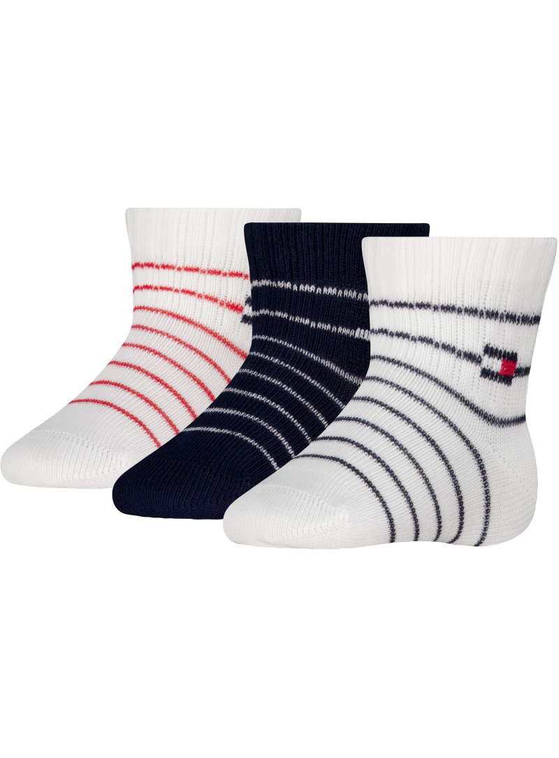 Zestaw Skarpetki Niemowlęce TOMMY HILFIGER 701238521 001 Th Baby Sock 3P Giftbox