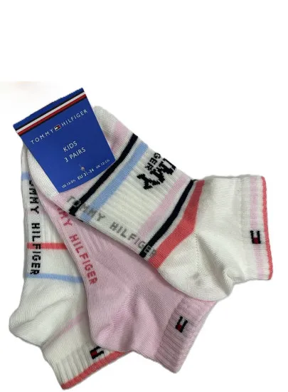 Skarpetki Dziecięce TOMMY HILFIGER 701238516 002 Th Kids Quarter 3P Sport Stripe