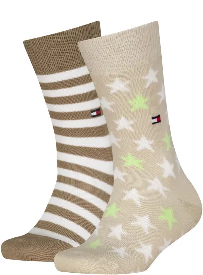Skarpetki Dziecięce TOMMY HILFIGER TH Kids Sock 2P Stars And Stripes 100000816 027