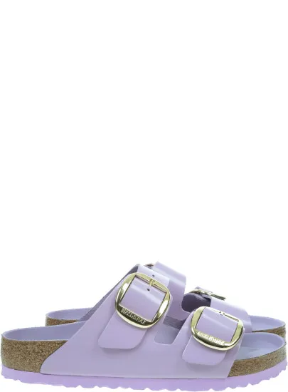 Klapki BIRKENSTOCK Arizona Big Buckle Natural Leather Patent 1030328 Crocus