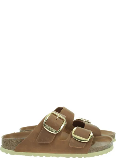 Klapki BIRKENSTOCK Arizona Big Buckle Oiled Leather Women 1011073 Cognac