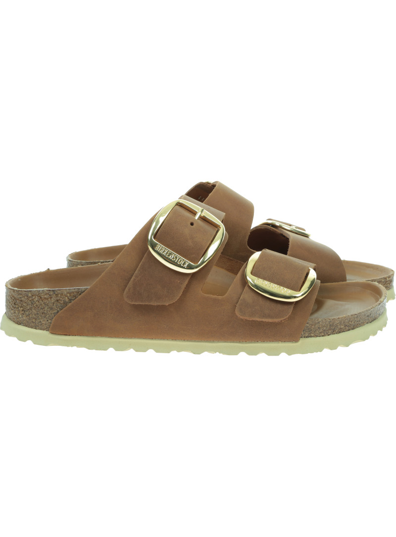 Klapki BIRKENSTOCK Arizona Big Buckle Oiled Leather Women 1011073 Cognac