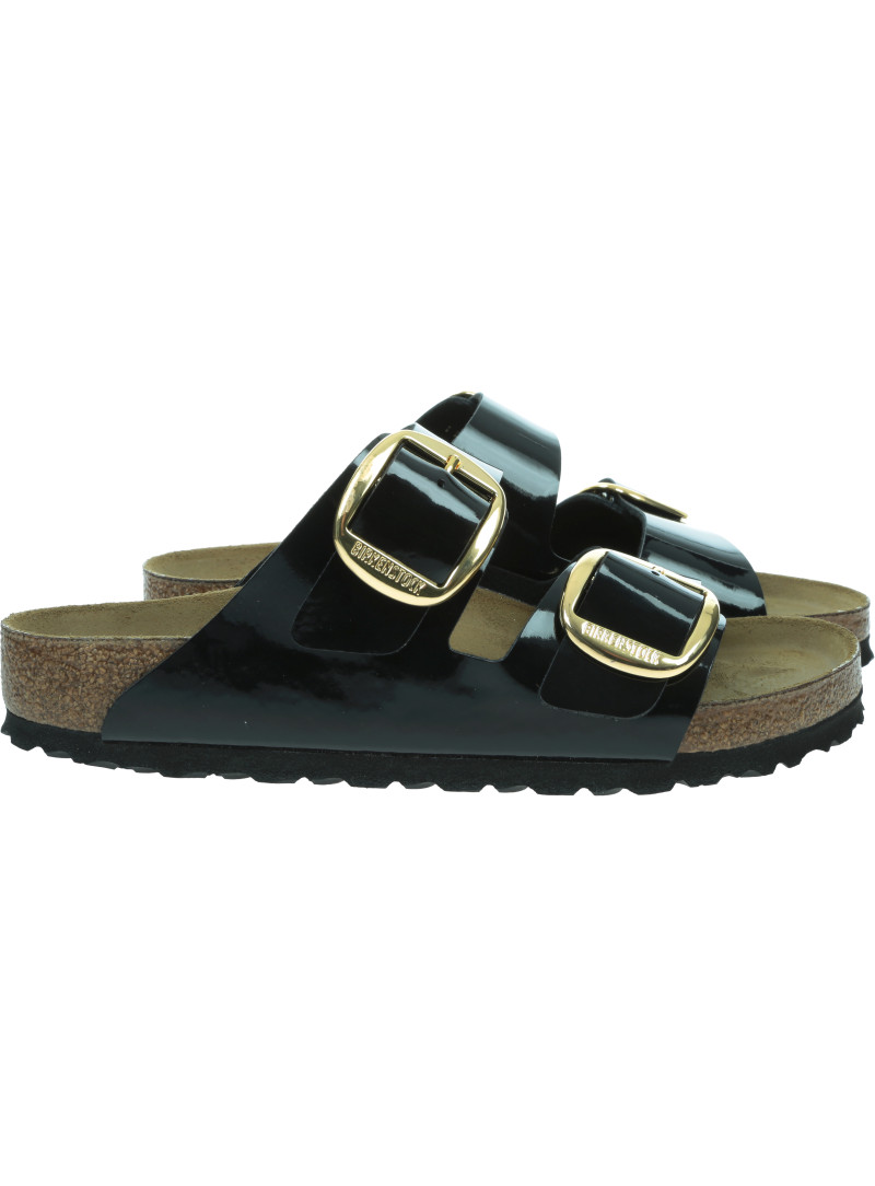 Klapki BIRKENSTOCK Arizona Big Buckle Birko-Flor Patent Women 1027903 Black