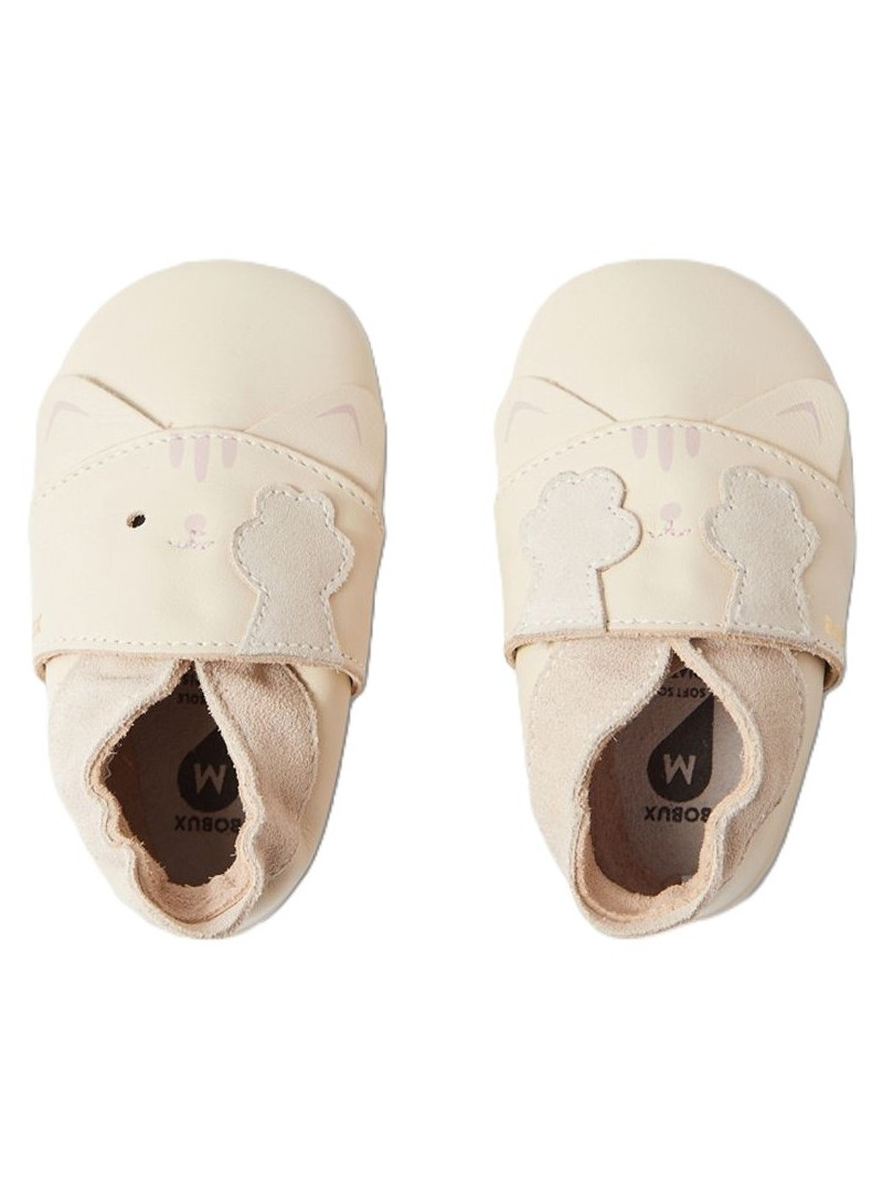 Skórzane Kapcie BOBUX Soft Sole Peek A Boo Kitty White Swan 2003001-010105