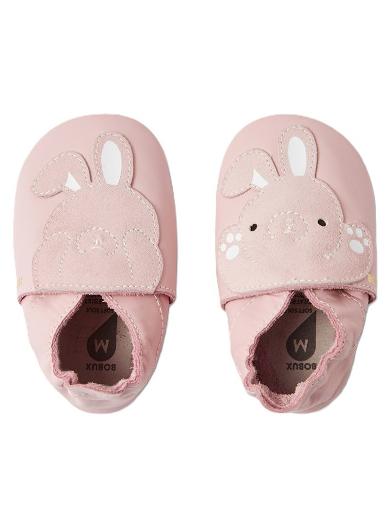 Skórzane Kapcie BOBUX Soft Sole Peek a Boo Bunny Ballet Pink