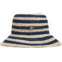 Kapelusz TOMMY HILFIGER Th Script Striped Raffia Bucket AW0AW18343 DW6 1