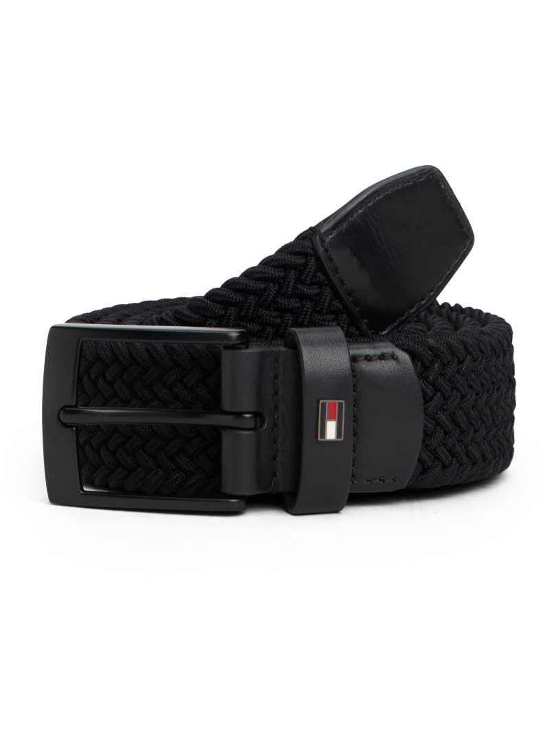 Czarny Elastyczny Pasek TOMMY HILFIGER AM0AM13824 BDS