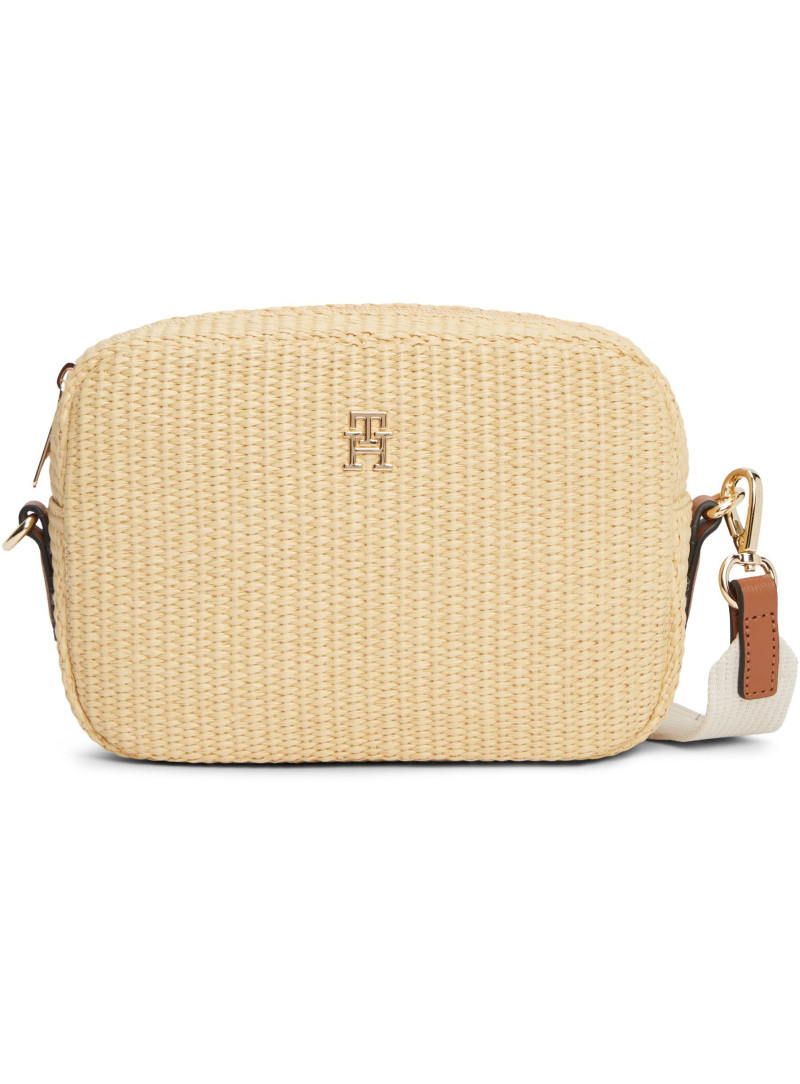Torebka Listonoszka TOMMY HILFIGER Popette Camera Bag Raffia AW0AW18525 0F4