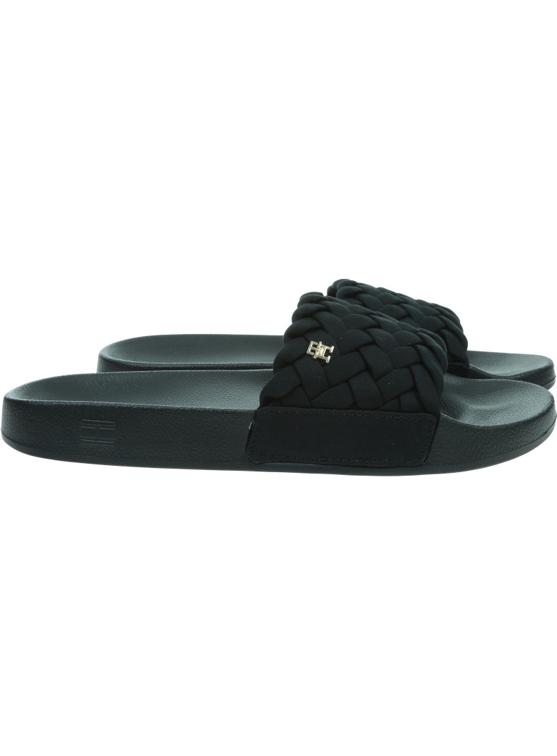 Klapki TOMMY HILFIGER Th Braided Pool Slide FW0FW09203 BDS