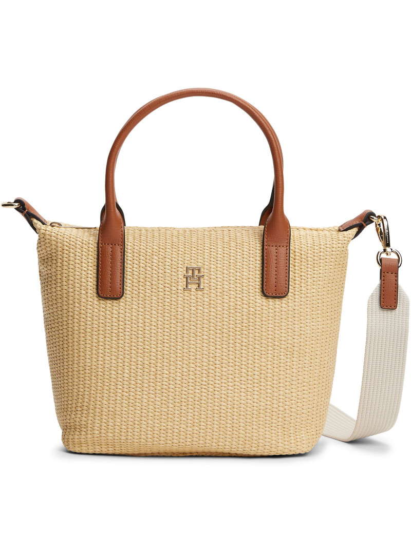 Torebka TOMMY HILFIGER Popette Mini Tote Raffia AW0AW18523 0F4