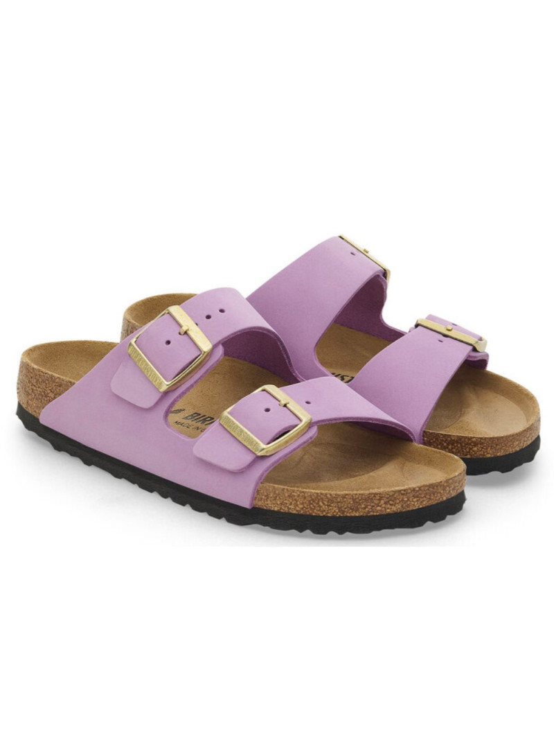 Klapki BIRKENSTOCK Arizona Nubuck Leather Women 1028024 Crocus