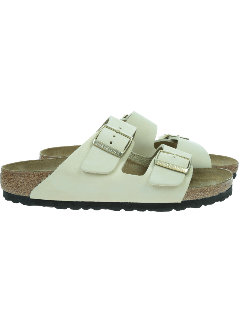 Klapki BIRKENSTOCK Arizona Nubuck Leather Women 1026711 Ecru