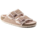 Ocieplane Klapki BIRKENSTOCK Arizona Shearling Suede Leather Women 1020389 1