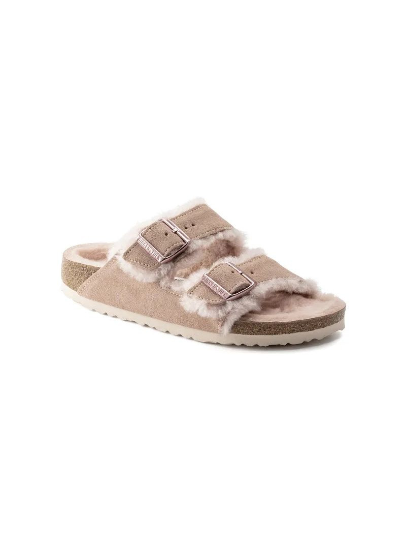 Ocieplane Klapki BIRKENSTOCK Arizona Shearling Suede Leather Women 1020389