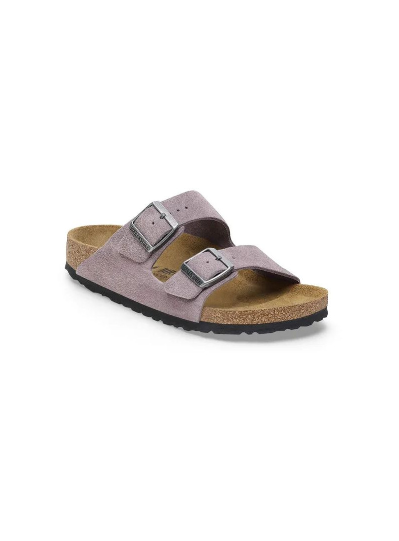 Klapki BIRKENSTOCK Arizona Suede Leather 1028345 Faded Purple
