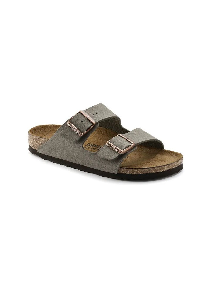 Klapki BIRKENSTOCK Arizona Birko-Flor Nubuck Unisex 151213 Stone
