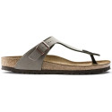 Klapki BIRKENSTOCK Gizeh Birko-Flor Nubuck Unisex 43391 Stone 1