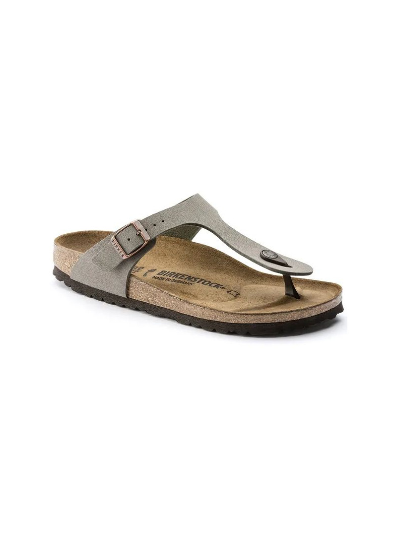 Klapki BIRKENSTOCK Gizeh Birko-Flor Nubuck Unisex 43391 Stone