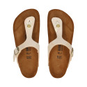 Japonki BIRKENSTOCK Gizeh BF Shiny Snake Cream 847431 2