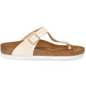 Japonki BIRKENSTOCK Gizeh BF Shiny Snake Cream 847431 1