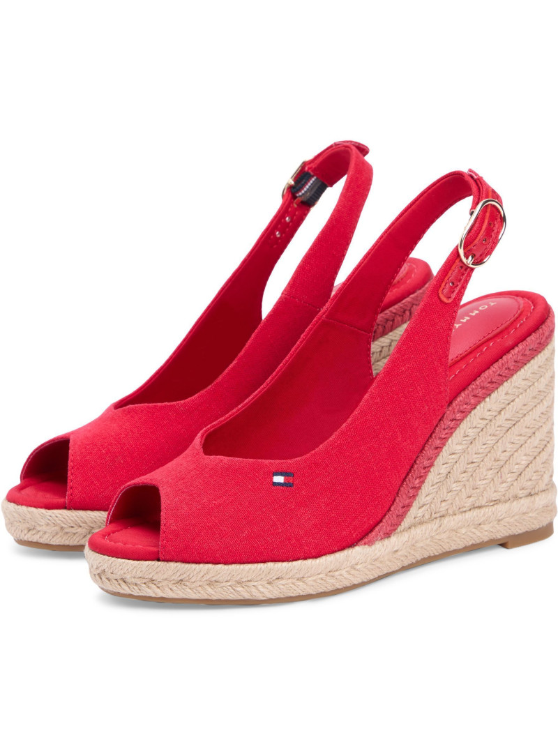 Espadryle Damskie TOMMY HILFIGER Flag High Wedge Espad Slingback FW0FW09343 XLG