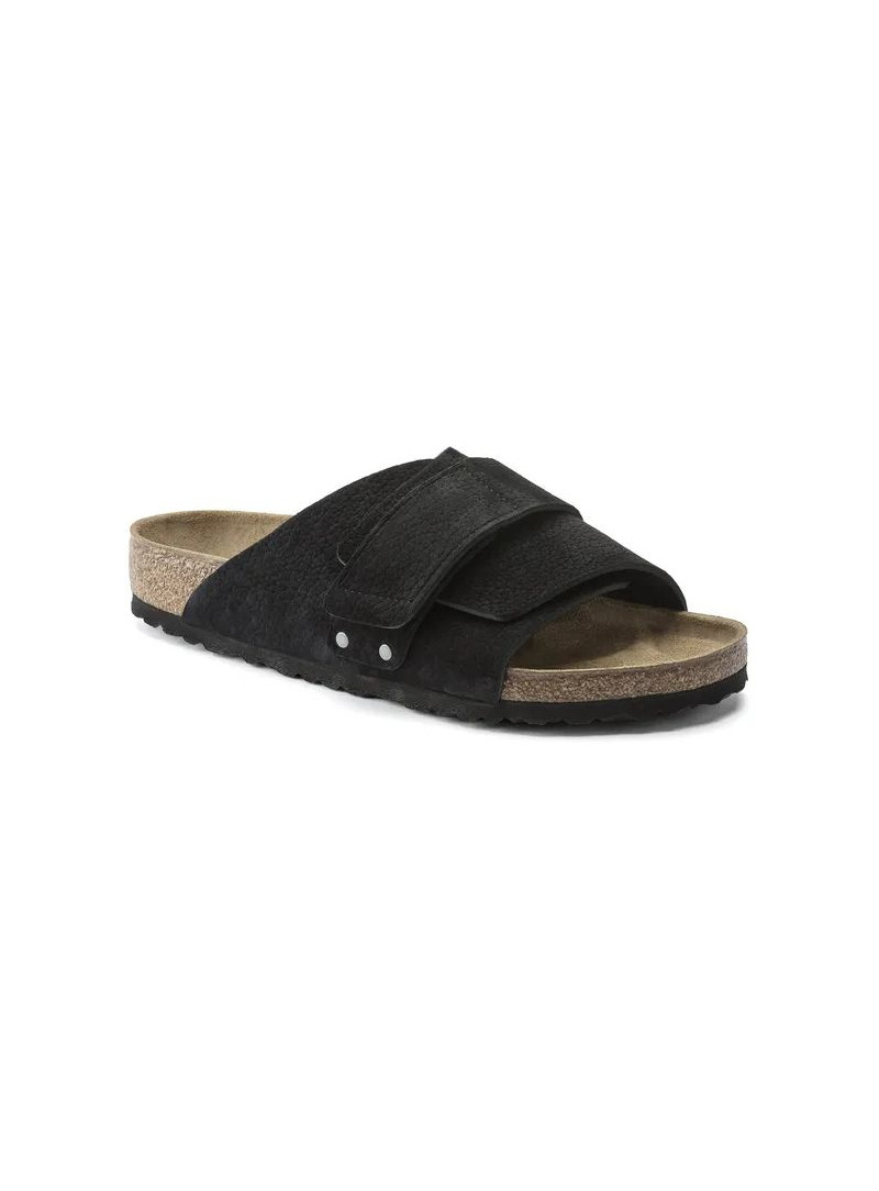 Klapki BIRKENSTOCK Kyoto LENB Desert Buck Black 1020433