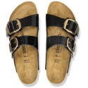 Klapki BIRKENSTOCK Arizona Big Buckle Birko-Flor Patent Black Gold Narrow 1027918 4