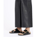 Klapki BIRKENSTOCK Arizona Big Buckle Birko-Flor Patent Black Gold Narrow 1027918 2