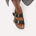 Klapki BIRKENSTOCK Arizona Big Buckle Python 1032881 Black 4