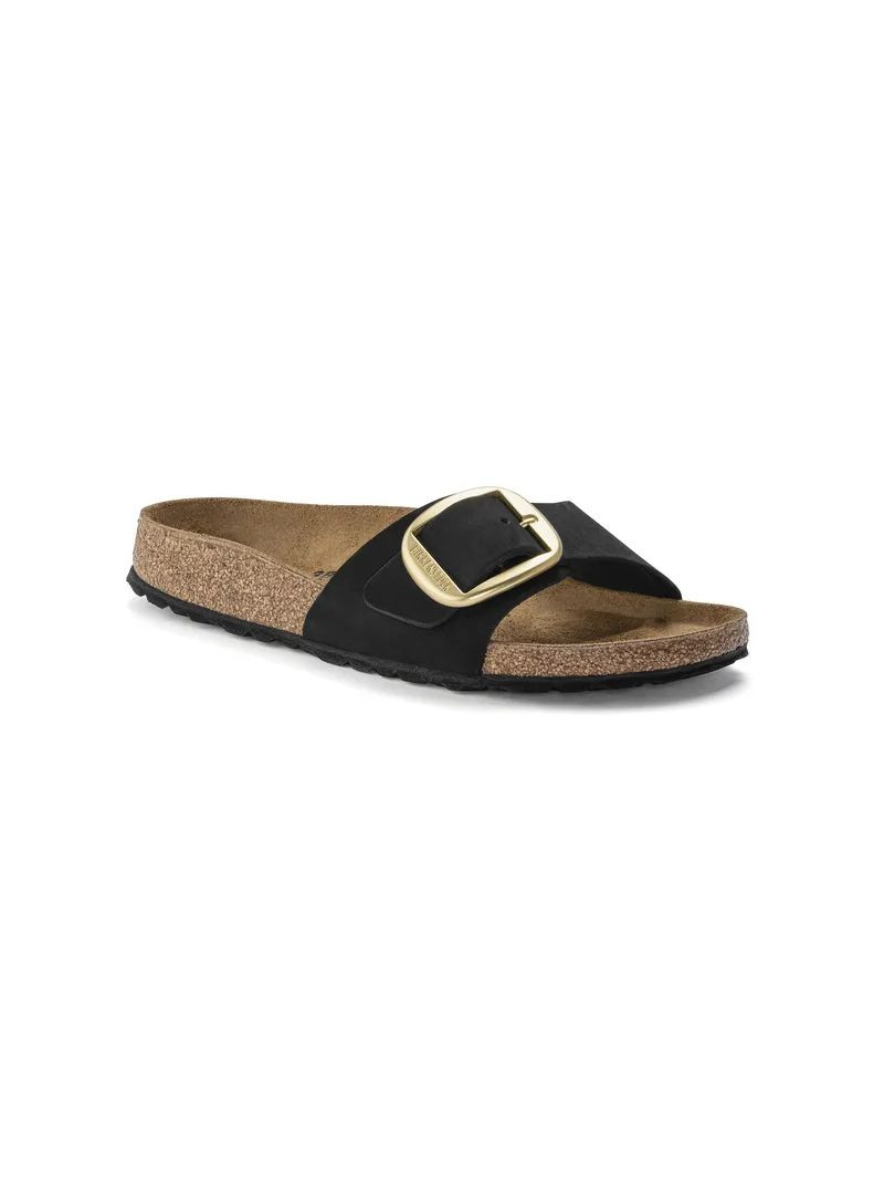 Klapki BIRKENSTOCK Madrid Big Buckle Nubuck Leather 1023342 Black