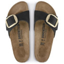 Klapki BIRKENSTOCK Madrid Big Buckle Nubuck Leather 1023342 Black 3