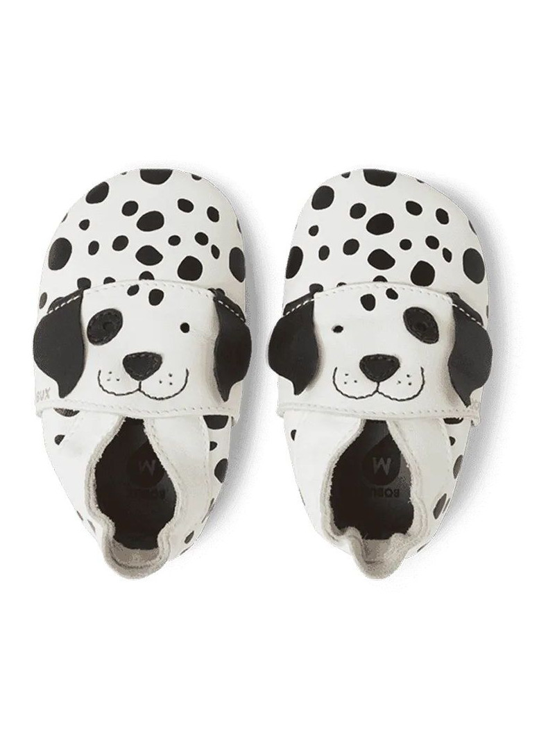 Skórzane Kapcie Dalmatyńczyk BOBUX Soft Sole Dottie White