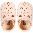 Skórzane Balerinki Kapcie BOBUX Soft Sole Lacey Peach Parfait 1