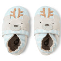Skórzane Kapcie Jelonki BOBUX Soft Sole Cubby White-Seafoam 1