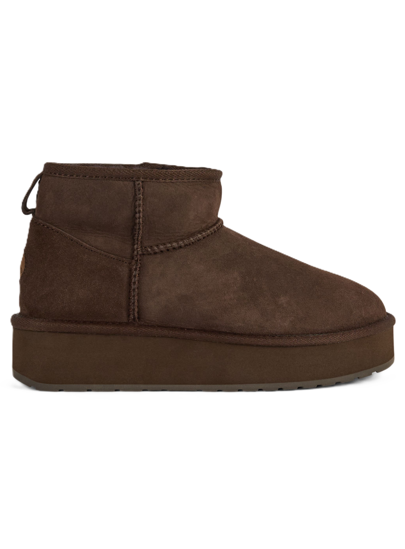 Botki Na Platformie EMU AUSTRALIA Stinger Micro Flatform 2.0 W13296 Chocolate