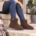 Brązowe Botki Buty EMU AUSTRALIA Wallaby Mini Teens T10103 Chocolate 2