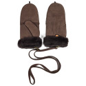 Skórzane Rękawiczki EMU AUSTRALIA Montana Mittens Chocolate W7019 1