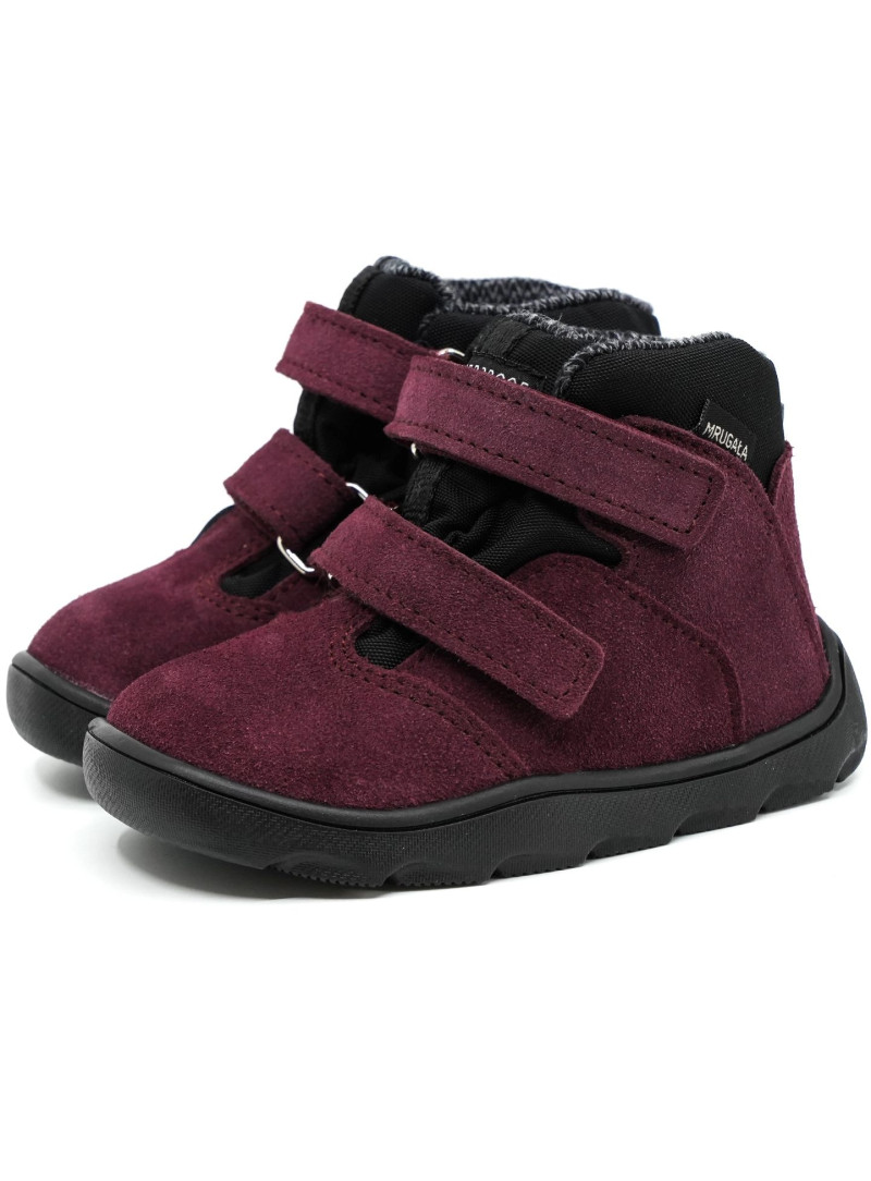 Wodoodporne Ocieplane Trzewiki MRUGAŁA Madi Barefoot Plum 6123/6-55