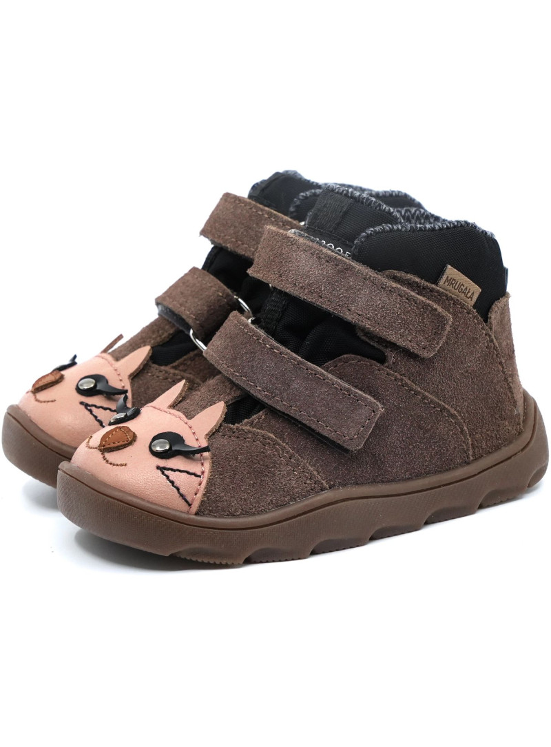 Wodoodporne Ocieplane Trzewiki MRUGAŁA Neko Barefoot Kitty Grey 6324/6 84