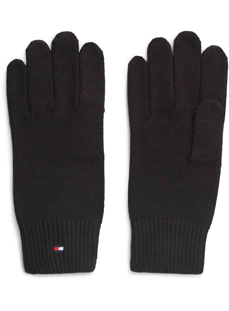 Rękawiczki Damskie TOMMY HILFIGER Th Flag Knit Gloves AW0AW19131 BDS
