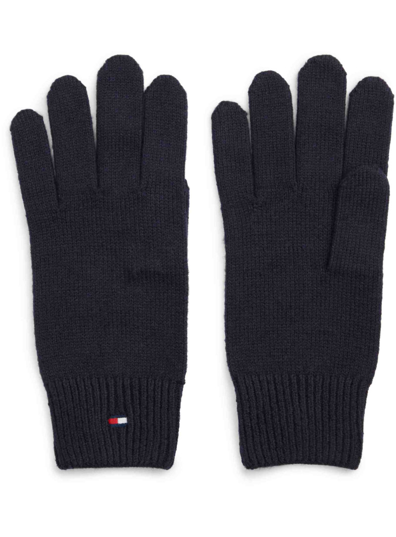 Rękawiczki Damskie TOMMY HILFIGER Th Flag Knit Gloves AW0AW19131 DW6