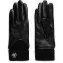 Rękawiczki Damskie TOMMY HILFIGER Th Script Leather Wool Gloves AW0AW19133 BDS 1
