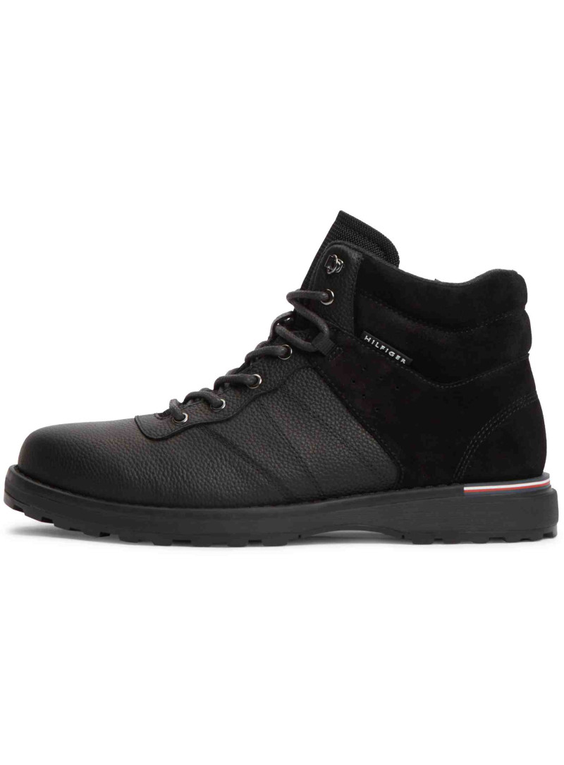 Trapery Męskie TOMMY HILFIGER Corporate Outdoor Warm Lth Boot FM0FM05991 BDS