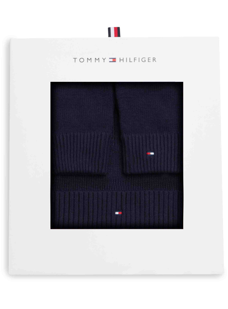 Zestaw prezentowy Męski TOMMY HILFIGER Th Flag Beanie And Gloves AM0AM14585 DW6