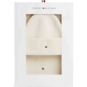 Zestaw prezentowy Damski TOMMY HILFIGER Th Flag Beanie & Scarf Gp AW0AW19136 AEO 1