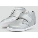 Srebrne Półbuty BOBUX 729004 ZIGGY HI TOP SILVER